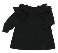 Černé teplákové šaty s krajkou H&M