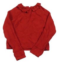 Červený crop svetr Next