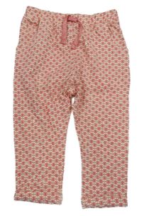 Bílo-růžové vzorované lehké tepláky Next