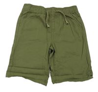 Khaki plátěné kraťasy Primark