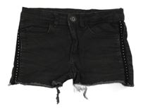 Černé riflové kraťasy H&M