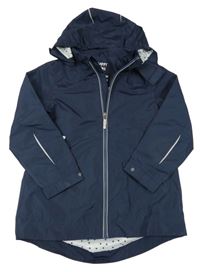 Tmavomodrá šusťáková funkční bunda s kapucí Tchibo