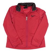 Fuchsiová sportovní propínací mikina Nike