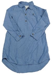 Modré košilové šaty riflového vzhledu H&M