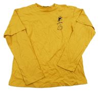 Žluté triko s potiskem Benetton