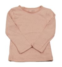 Růžové žebrované thermo triko F&F