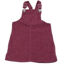 Tmavorůžové manšestrové laclové šaty M&Co.