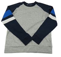 Šedo-tmavomodrá mikina Next