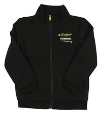 Nové - Černá propínací mikina s nápisem Principles