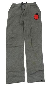 Šedé tepláky s obrázky 