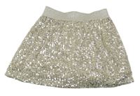 Stříbrno-zlatá flitrová podšitá sukně 