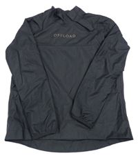 Černá šusťáková sportovní funkční bunda s nápisem Decathlon