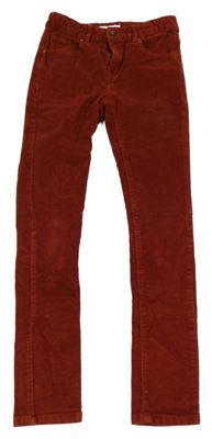 Rezavé slim manšestráky 