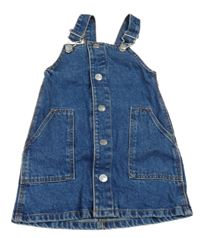 Nové - Modré riflové laclové propínací šaty Denim Co.