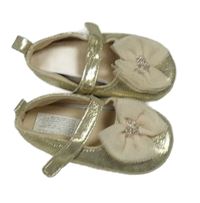 Zlaté capáčky s mašlí vel. 19