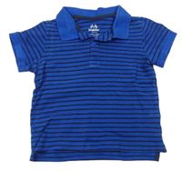 Modro-tmavomodré pruhované polo tričko Lupilu