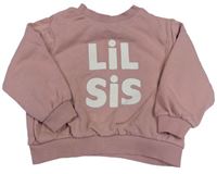 Starorůžová oversize mikina s nápisem zn. H&M