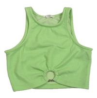 Pistáciový crop top se sponou zn. Matalan