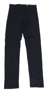 Tmavomodré třpytivé legíny H&M