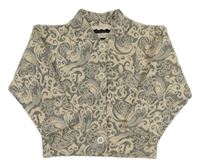 Šedo-béžový vzorovaný kabátek Ready