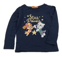 Tmavomodré triko s pejsky - Tlapková patrola Nickelodeon 