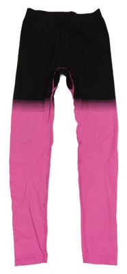 Černo-neonově růžové spodní funkční kalhoty 