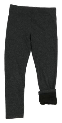 Tmavošedé zateplené legíny Primark