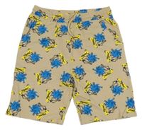 Béžové teplákové kraťasy se SonicemX