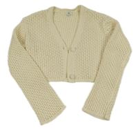 Smetanové děrované svetrové bolerko River Island