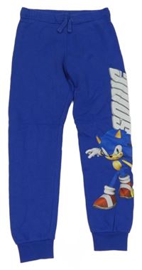 Kobaltově modré tepláky se Sonicem H&M