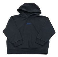 Tmavomodrá mikina s nápisem a kapucí Next