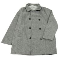 Šedý flaušový kabát 