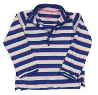 Tmavomodro-bílo-růžová pruhovaná mikina Joules