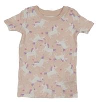 Světlerůžové tričko s jednorožci Primark