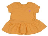 Oranžová peplum tunika s kytičkou George 