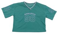 Zelené sportovní crop tričko s číslem H&M