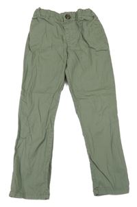 Světlekhaki plátěné chino kalhoty H&M