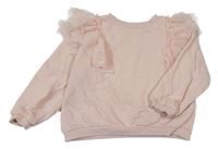 Světlerůžová oversize mikina se síťovinou H&M