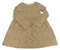 Světlehnědo-hnědo-černé vzorované šaty H&M