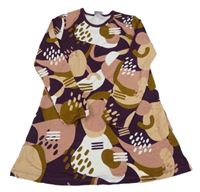 Purpurovo-bronzorovo-bílé šaty SAMPSUKKA