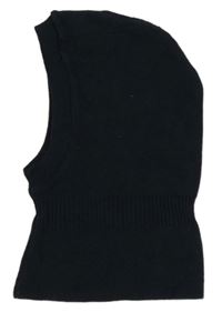 Tmavomodrá pletená kukla