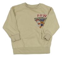 Světlebéžová oversize mikina s PAW PATROL Next