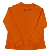 Tmavooranžová mikina s nápisem RIVER ISLAND