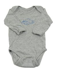 Šedé melírované body s hrošíkem impidimpi