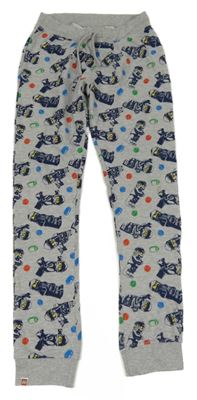 Šedé melírované tepláky s lego NINJAGO LEGO