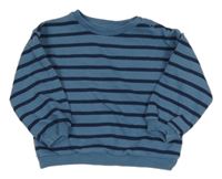 Modro-tmavomodrá pruhovaná oversize mikina F&F