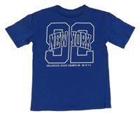 Safírové tričko s číslem a nápisy H&M