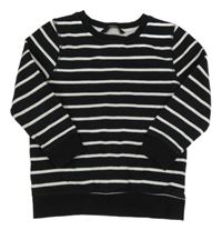 Černo-bílá pruhovaná mikina George