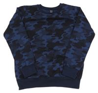 Tmavomodro-černá army mikina Y.F.K.