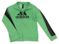 Zeleno-černá propínací mikina Adidas